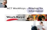 ACT WorkKeys – Reading for Information.  MsOsFo  MsOsFo.