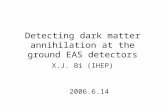 Detecting dark matter annihilation at the ground EAS detectors X.J. Bi (IHEP) 2006.6.14.