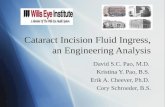Cataract Incision Fluid Ingress, an Engineering Analysis David S.C. Pao, M.D. Kristina Y. Pao, B.S. Erik A. Cheever, Ph.D. Cory Schroeder, B.S. David S.C.