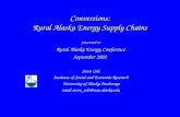 Conversions: Rural Alaska Energy Supply Chains presented to Rural Alaska Energy Conference September 2002 Steve Colt Institute of Social and Economic Research.