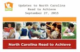 Updates to North Carolina Read to Achieve September 27, 2015.