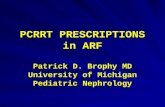 PCRRT PRESCRIPTIONS in ARF Patrick D. Brophy MD University of Michigan Pediatric Nephrology.