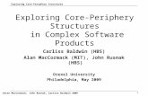 Exploring Core-Periphery Structures ©Alan MacCormack, John Rusnak, Carliss Baldwin 2009 1 Exploring Core-Periphery Structures in Complex Software Products.