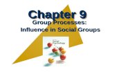 Chapter 9 Group Processes: Influence in Social Groups.