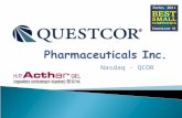 Nasdaq - QCOR.  Healthcare  Biotechnology  Market Cap - 3.3 Billion  Aggressive Growth Stock  Anaheim, California  557 Employees.