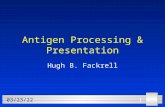 1110/24/2015 Antigen Processing & Presentation Hugh B. Fackrell.
