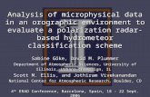 Analysis of microphysical data in an orographic environment to evaluate a polarization radar-based hydrometeor classification scheme Sabine Göke, David.