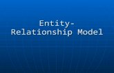 Entity-Relationship Model. Entity-Relationship Mode What is it? What is it? –Technique for developing an informal organization of tables How does it work?