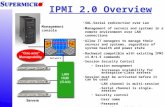 IPMI 2.0 Overview SOL-Serial redirection over Lan Management of servers and systems in a remote environment over LAN connections Allow IT managers to manage.