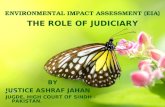 ENVIRONMENTAL IMPACT ASSESSMENT (EIA) THE ROLE OF JUDICIARY BY JUSTICE ASHRAF JAHAN h JUGDE, HIGH COURT OF SINDH - PAKISTAN.