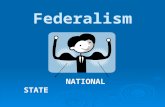 Federalism NATIONAL STATE. : Federalism: A division of power between a central and local governments… .