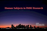 Human Subjects in fMRI Research Credits: Robert Savoy, Ph.D. Franz Schmitt, Ph.D.