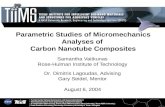 Samantha Vaitkunas Rose-Hulman Institute of Technology Parametric Studies of Micromechanics Analyses of Carbon Nanotube Composites Dr. Dimitris Lagoudas,