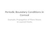 Periodic Boundary Conditions in Comsol Example: Propagation of Plane Waves in Layered Media.