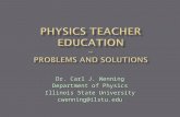 Dr. Carl J. Wenning Department of Physics Illinois State University cwenning@ilstu.edu.
