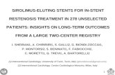 1 SIROLIMUS-ELUTING STENTS FOR IN-STENT RESTENOSIS TREATMENT IN 278 UNSELECTED PATIENTS: INSIGHTS ON LONG-TERM OUTCOMES FROM A LARGE TWO-CENTER REGISTRY.