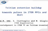 9th Hydrogen Workshop, Salamanca, June 2-3 1 Tritium retention buildup towards pulses in ITER PFCs and dust W.M. SHU, S. Ciattaglia and M. Glugla ITER.