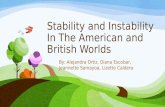 Stability and Instability In The American and British Worlds By: Alejandra Ortiz, Diana Escobar, Jeannette Samayoa, Lizette Caldera.