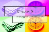 Chapter 5 The Criminal Justice System. Components of the Criminal Justice system The criminal justice system is far more than law enforcement officers.