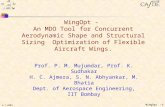 5-7-2003 WingOpt - 1 WingOpt - An MDO Tool for Concurrent Aerodynamic Shape and Structural Sizing Optimization of Flexible Aircraft Wings. Prof. P. M.