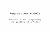 Regression Models Residuals and Diagnosing the Quality of a Model.