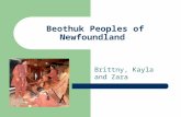 Beothuk Peoples of Newfoundland Brittny, Kayla and Zara.