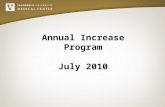 Annual Increase Program July 2010. People Pillar: Compensation Community Survey: Compensation consistency across the organization –Annual Merit Increases.