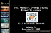 U.S., Florida & Orange County Economic Update 2015 Economic Summit Orlando, FL December 15 th, 2015.