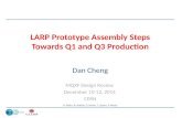 LARP Prototype Assembly Steps Towards Q1 and Q3 Production Dan Cheng MQXF Design Review December 10-12, 2014 CERN H. Felice, R. Hafalia, D. Horler, T.