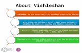 About Vishleshan Vishleshan is the Annual Analytics Conclave organized by MBA(BE) With a complete analytics focus, campus event provides a platform to.