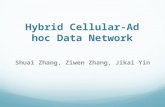 Hybrid Cellular-Ad hoc Data Network Shuai Zhang, Ziwen Zhang, Jikai Yin.