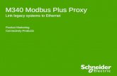 Product Marketing Connectivity Products M340 Modbus Plus Proxy Link legacy systems to Ethernet.