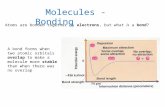 Atoms are bonded together by electrons, but what is a bond? A bond forms when two atomic orbitals overlap to make a molecule more stable than when there.