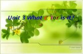 Unit 3 What color is it? rainbow red brown green blue white purple black yellow orange grey.