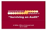 “Surviving an Audit” Al Willie, Office of Internal Audit 02.17.2009.
