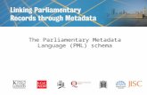 The Parliamentary Metadata Language (PML) schema.
