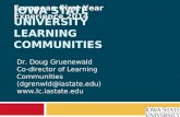 IOWA STATE UNIVERSITY LEARNING COMMUNITIES Dr. Doug Gruenewald Co-director of Learning Communities (dgrenwld@iastate.edu)  European First.