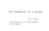 Fan Chung University of California, San Diego The PageRank of a graph.