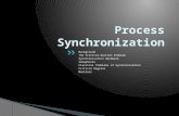 Background The Critical-Section Problem Synchronization Hardware Semaphores Classical Problems of Synchronization Critical Regions Monitors.