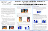 Gender Schema Influence Analogical Problem Solving and Memory in Preschool-Aged Children. Gender Schema Influence Analogical Problem Solving and Memory.