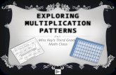 EXPLORING MULTIPLICATION PATTERNS Miss Key’s Third Grade Math Class.
