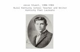 Jesse Stuart, 1906-1984 Rural Kentucky School Teacher and Writer Kentucky Poet Laureate.