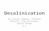 Desalinization By Carson Rommel, Colleen Russell, Kip Williams, Katie Shupe A-2.