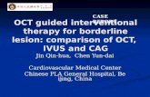 OCT guided interventional therapy for borderline lesion: comparison of OCT, IVUS and CAG Jin Qin-hua, Chen Yun-dai Cardiovascular Medical Center Chinese.