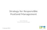 Strategy for Responsible Peatland Management Susann Warnecke IPS Communications Manager 11 January 2011.