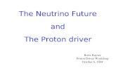 The Neutrino Future and The Proton driver Boris Kayser Proton Driver Workshop October 6, 2004.