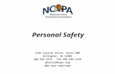 Personal Safety 2345 Crystal Drive, Suite 500 Arlington, VA 22202 202-261-4153 FAX 202-296-1356 pharris@ncpc.org .