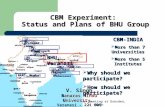 10 th CBM Collaboration meeting at Dresden, Germany – V. Singh CBM Experiment: Status and Plansof BHU Group CBM Experiment: Status and Plans of BHU Group.