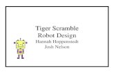 Tiger Scramble Tiger Scramble Robot Design Hannah Hoppenstedt Josh Nelson.
