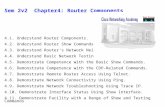 Sem 2v2 Chapter4: Router Components 4.1. Understand Router Components. 4.2. Understand Router Show Commands. 4.3. Understand Router's Network Neighbors.